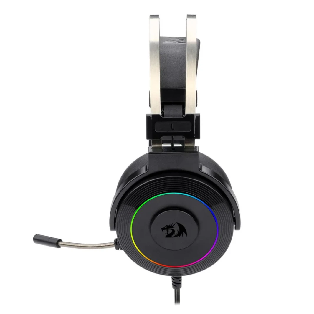 سماعة رأس REDRAGON Lamia H320-1 للألعاب بإضاءة خلفية RGB وسلكية 7.1 مع حامل