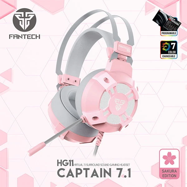 سماعة الألعاب Fantech HG11 Sakura Edition Captain 7.1 Surround