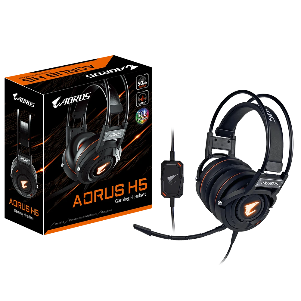 سماعة الألعاب GIGABYTE AORUS H5 RGB STEREO