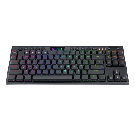 لوحة مفاتيح ميكانيكية Redragon K622 Horus TKL RGB، لوحة مفاتيح سلكية بتصميم رفيع للغاية مع أغطية مفاتيح منخفضة الارتفاع