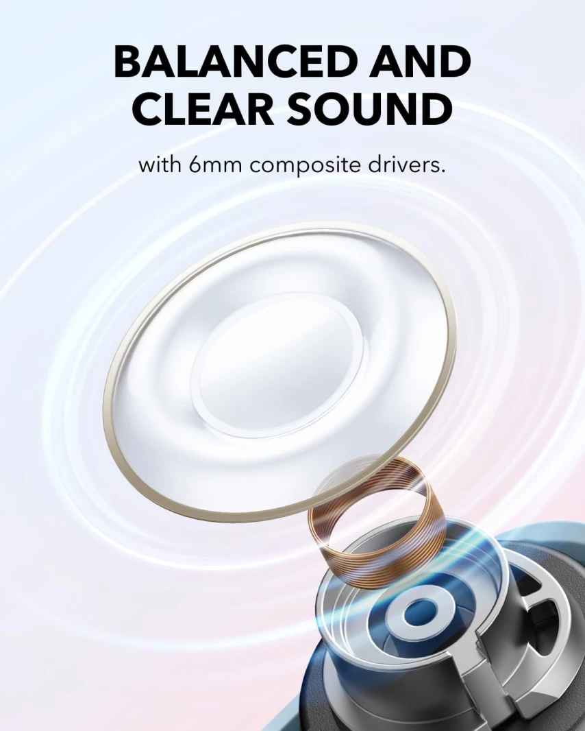 سماعات أذن Anker Soundcore A30i اللاسلكية بتصميم أنيق على شكل أحمر الشفاه وخاصية إلغاء الضوضاء - أزرق