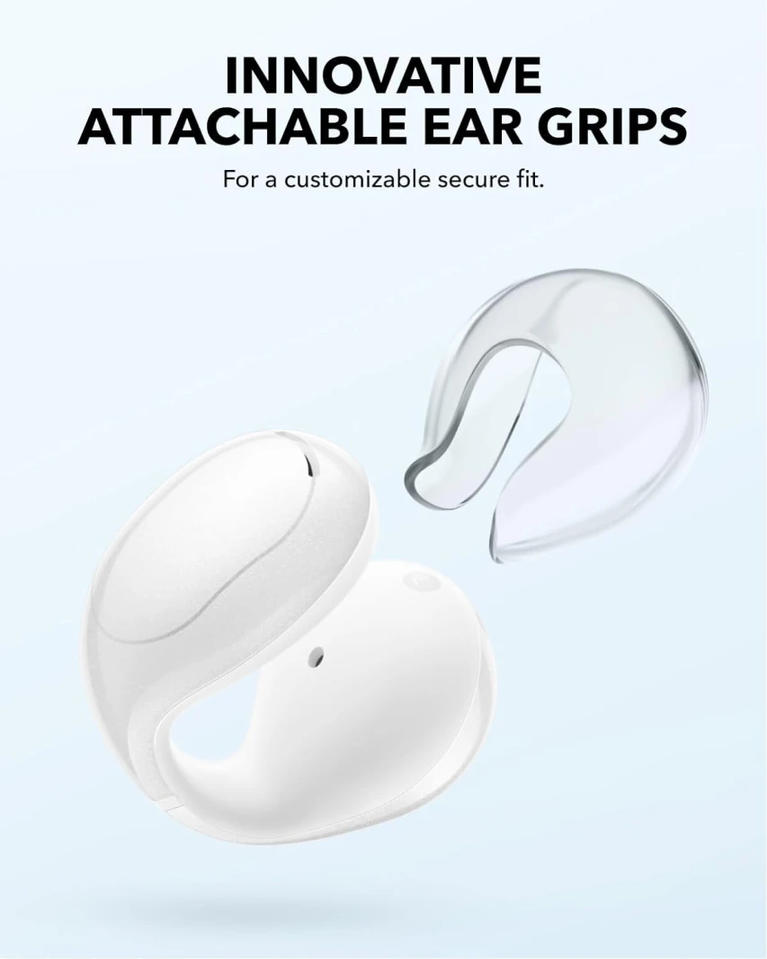Anker Soundcore C30i Clip-On Open-Ear Lightweight Earbuds – White
