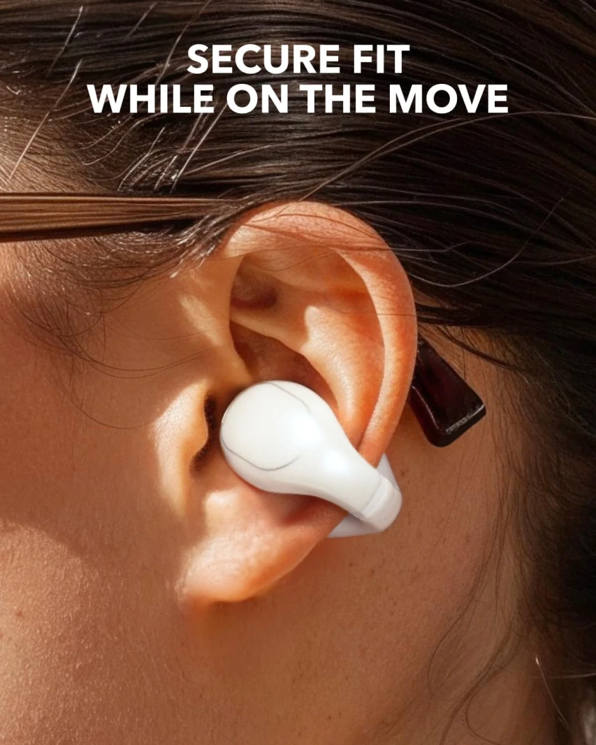 Anker Soundcore C30i Clip-On Open-Ear Lightweight Earbuds – White