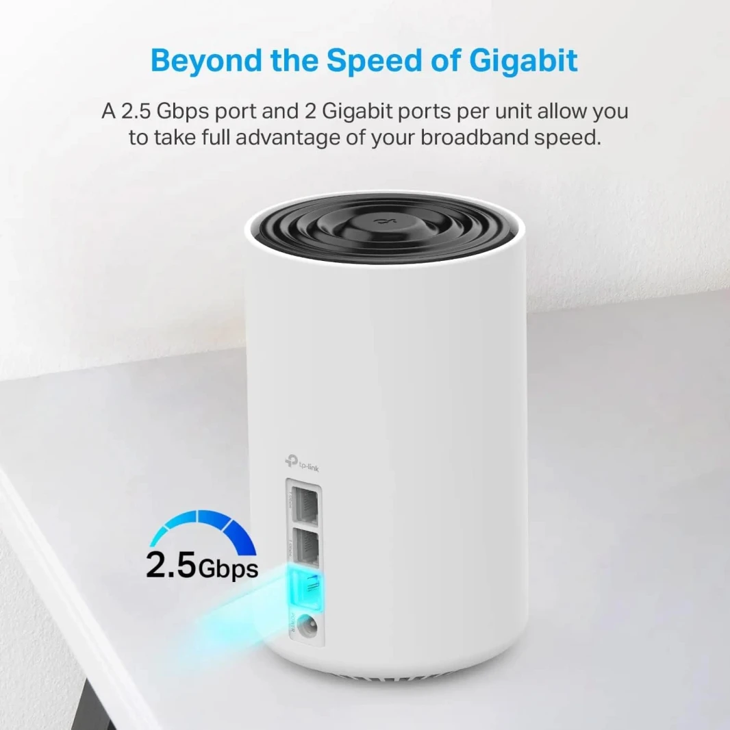 نظام TP-Link AXE5400 Deco XE75 PRO ثلاثي النطاق Wi-Fi 6E لكامل المنزل - (عبوة من قطعتين)