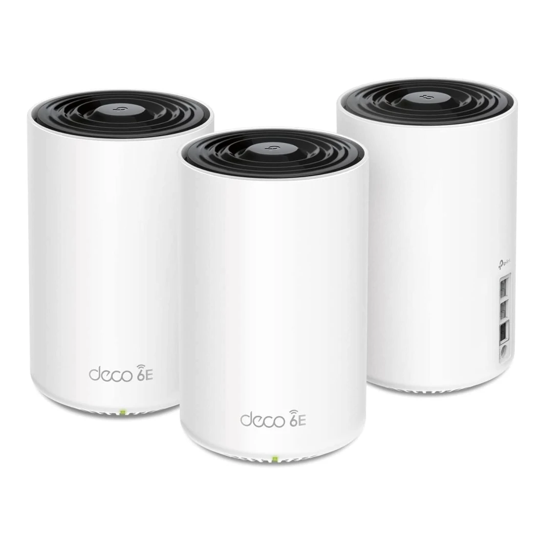 نظام TP-Link AXE5400 Deco XE75 PRO ثلاثي النطاق Wi-Fi 6E لكامل المنزل - (عبوة من 3 قطع)