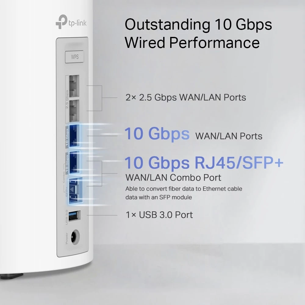 نظام TP-Link Deco BE85 BE19000 ثلاثي النطاق لشبكة WiFi 7 للمنزل بالكامل (عبوة واحدة)