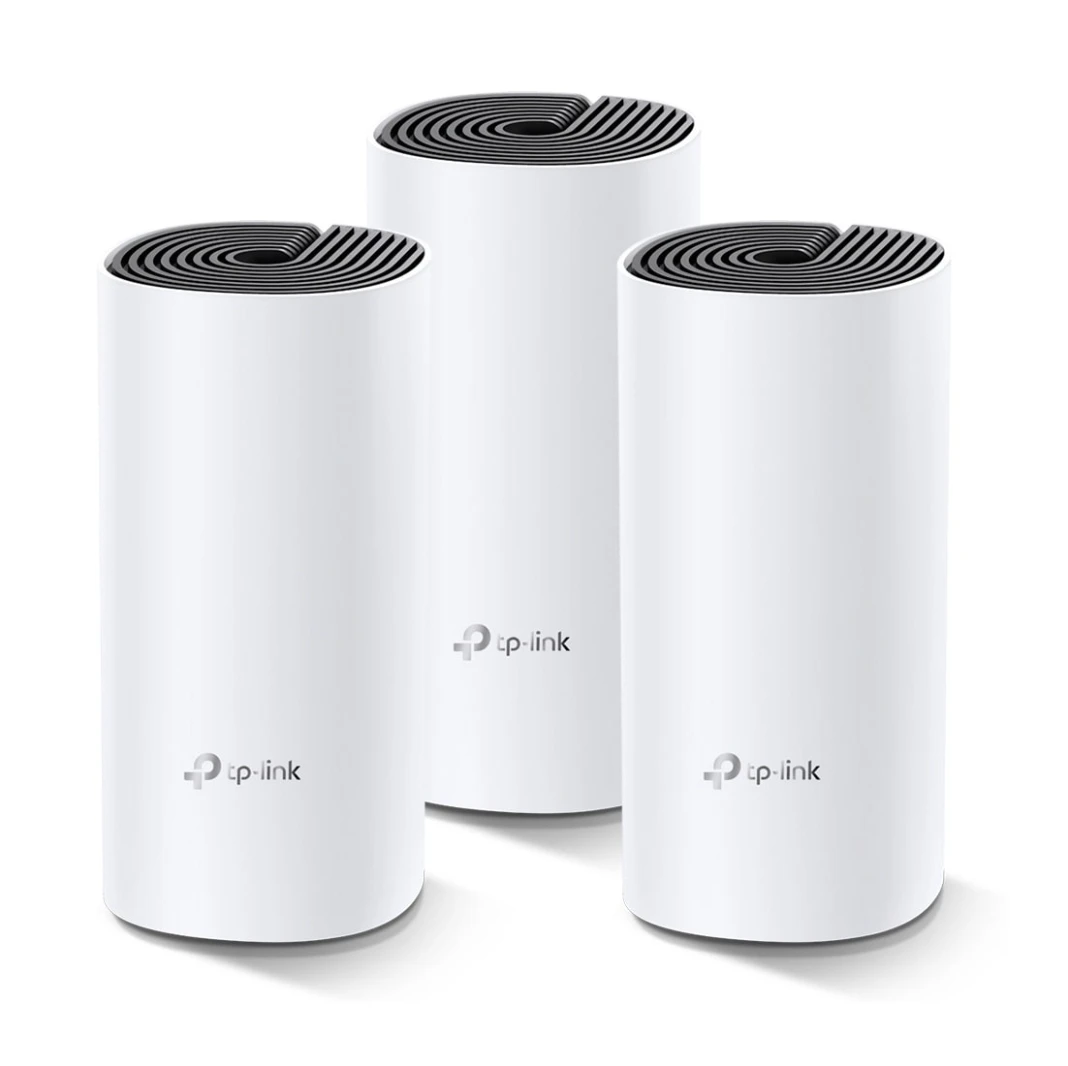 نظام TP-Link Deco E4 AC1200 لشبكة Wi-Fi المنزلية بالكامل (عبوة من 3 قطع)