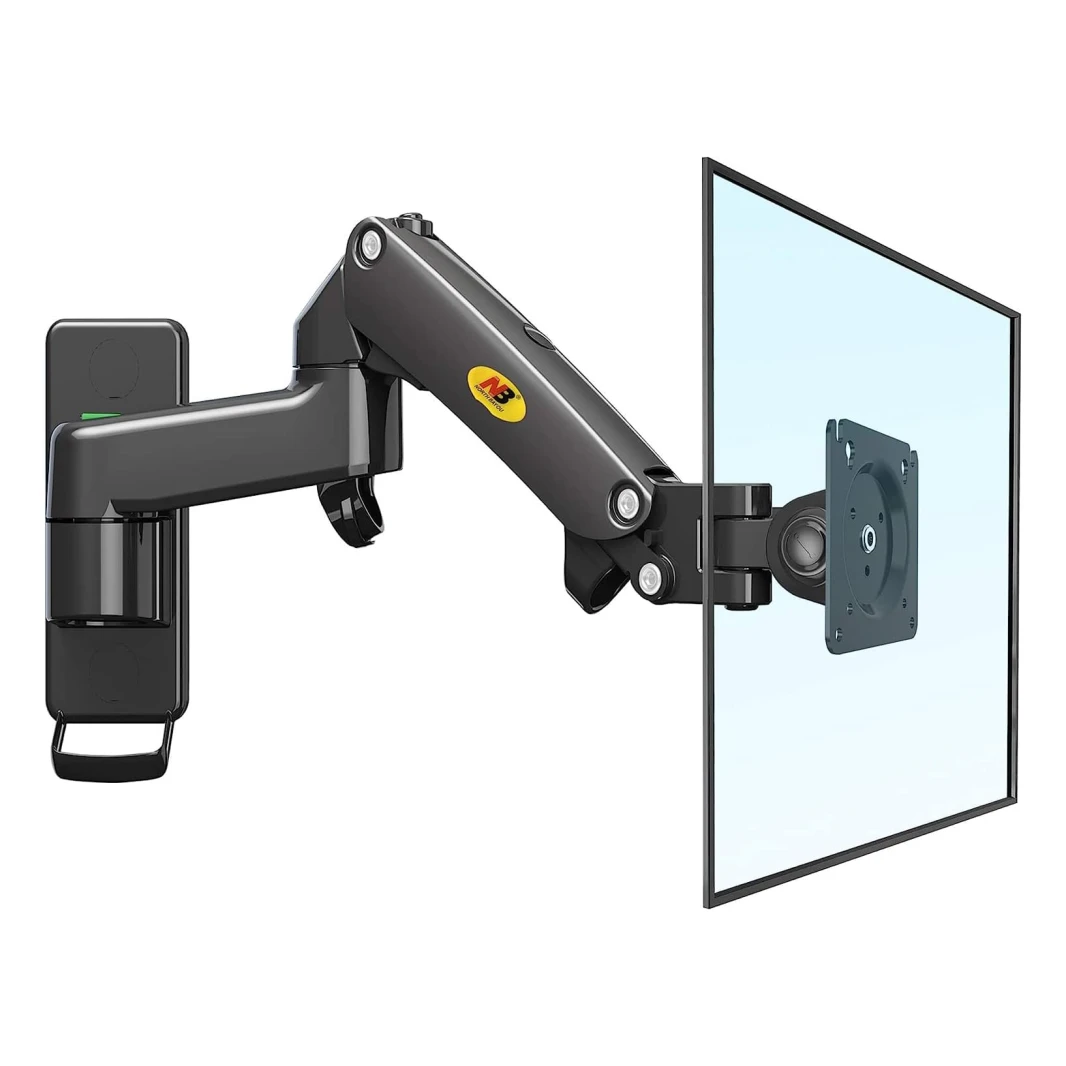 North Bayou F150 Wall Mount Monitor Arm with Gas Spring for 17-35″ Monitors