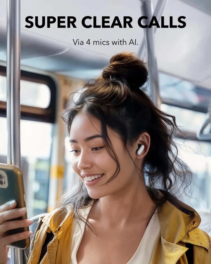 سماعات أذن Anker Soundcore R50i NC اللاسلكية بتقنية إلغاء الضوضاء - بيضاء