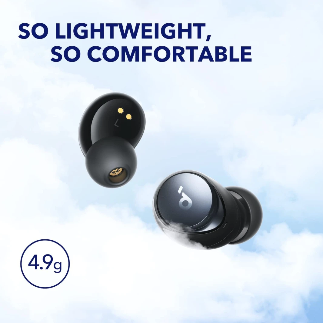 سماعات أذن Anker Soundcore Space A40 اللاسلكية القابلة للتعديل تلقائيًا مع خاصية إلغاء الضوضاء النشطة - أسود