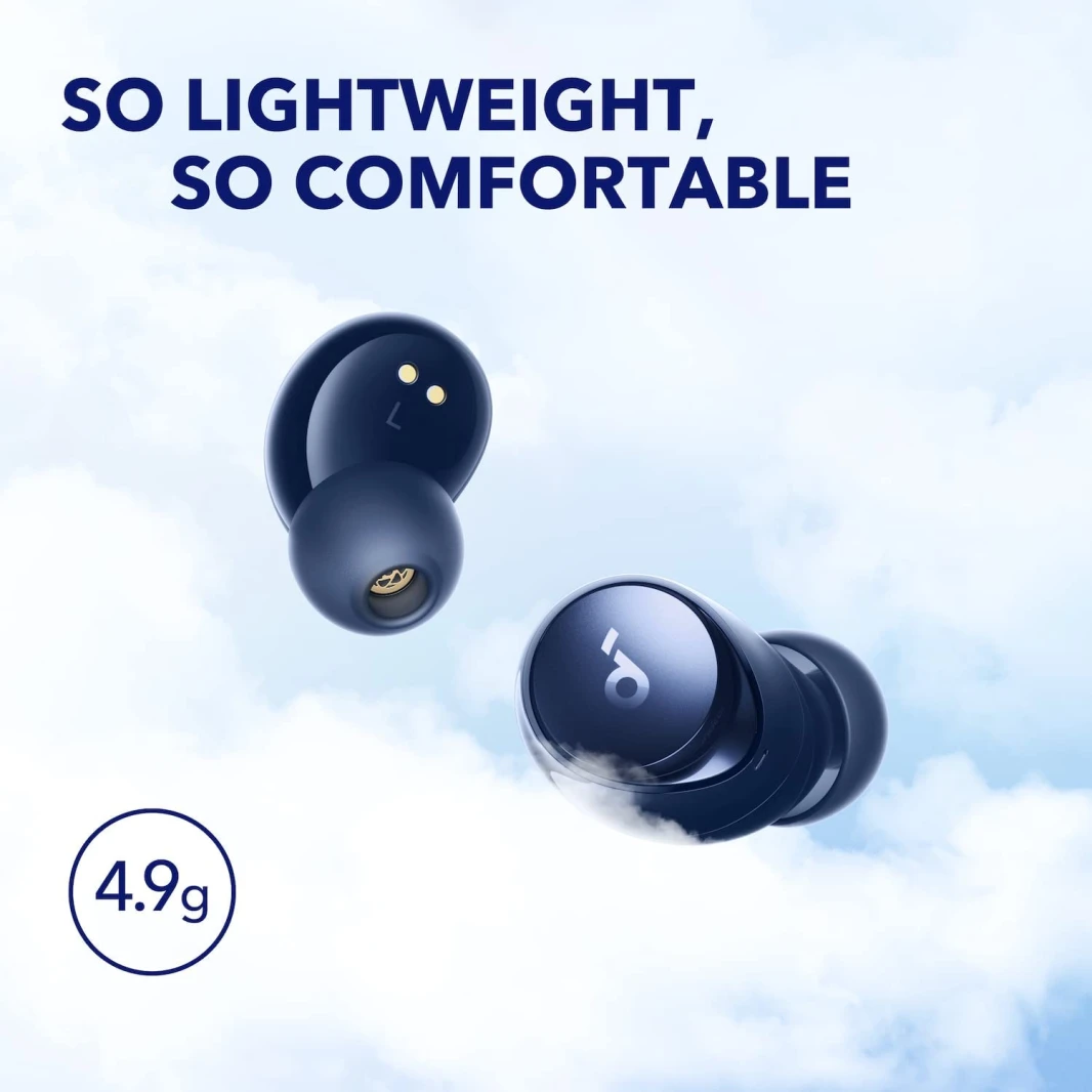 سماعات أذن Anker Soundcore Space A40 اللاسلكية القابلة للتعديل تلقائيًا مع خاصية إلغاء الضوضاء النشطة - أزرق
