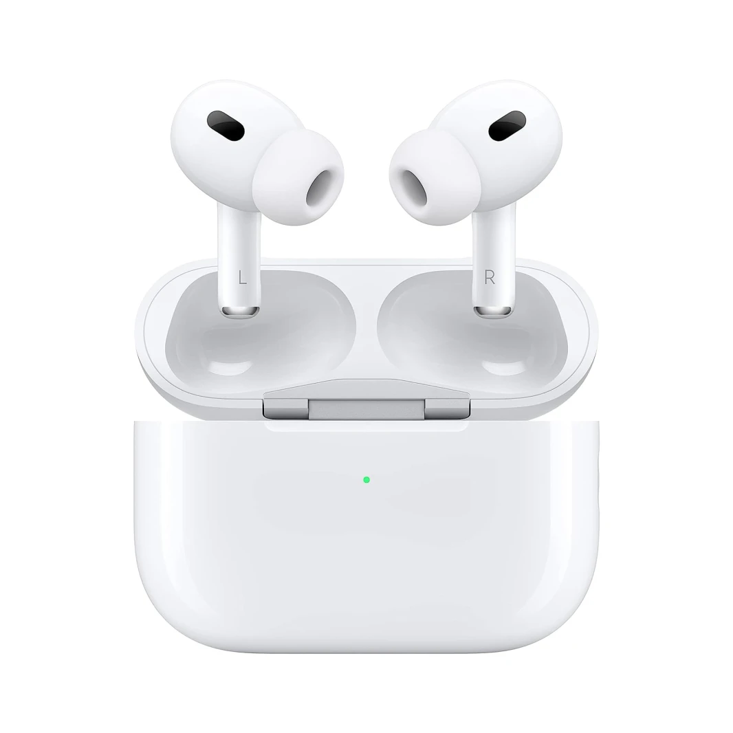 سماعات أذن لاسلكية Apple AirPods Pro (الجيل الثاني) مع خاصية إلغاء الضوضاء النشطة وشحن USB-C