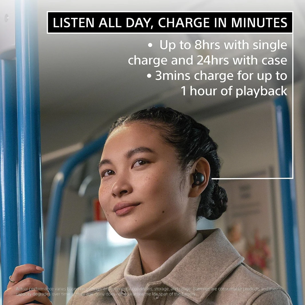 Sony WF-1000XM5 Industry Leading Noise Canceling Truly Wireless Earbuds – Black