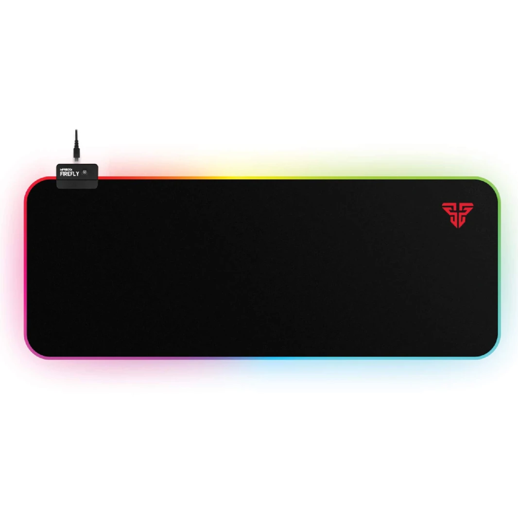 لوحة ماوس FANTECH MPR800S من القماش الناعم RGB باللون الأسود