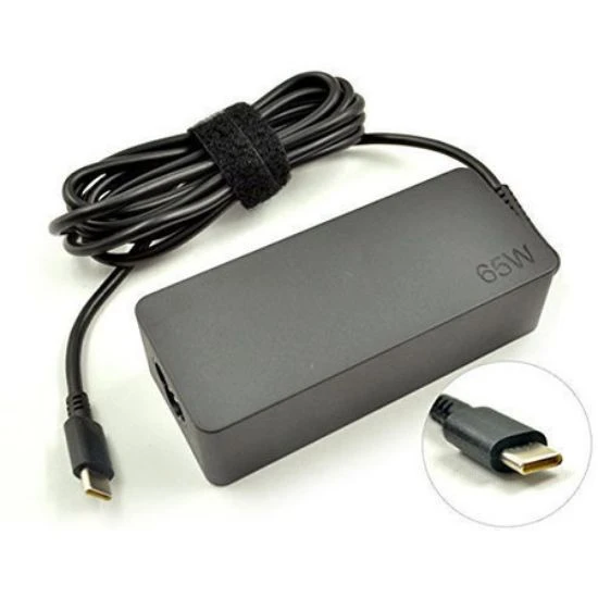 شاحن USB-C الأصلي من لينوفو بقوة 65 وات لأجهزة الكمبيوتر المحمولة من لينوفو