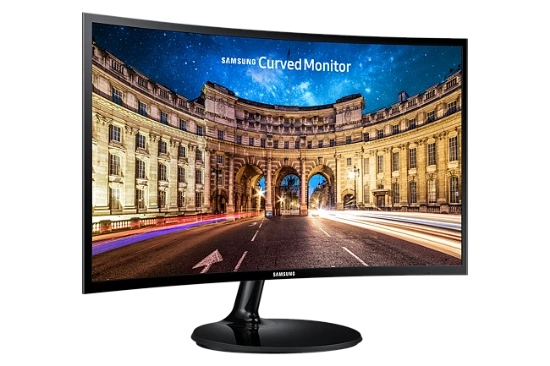 شاشة منحنية LC27F390 من سامسونج مقاس 27 بوصة بدقة Full-HD (1920 × 1080) وتردد 60 هرتز