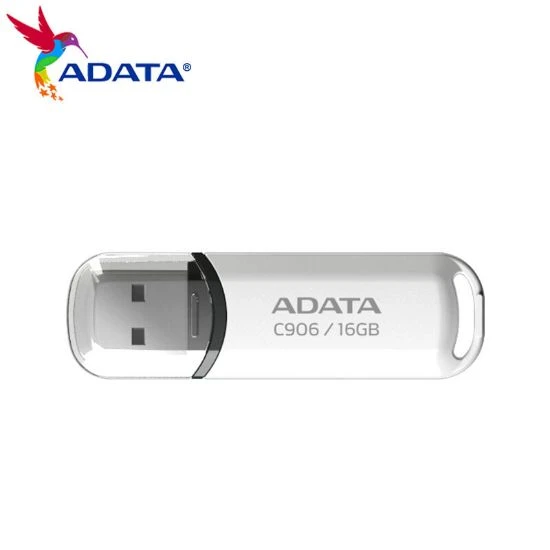 فلاشة ADATA C906 Mini USB 2.0 سعة 16 جيجابايت - بيضاء