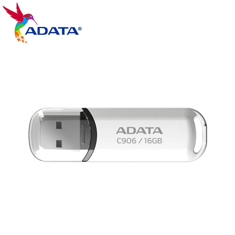 فلاشة ADATA C906 Mini USB 2.0 سعة 16 جيجابايت - بيضاء