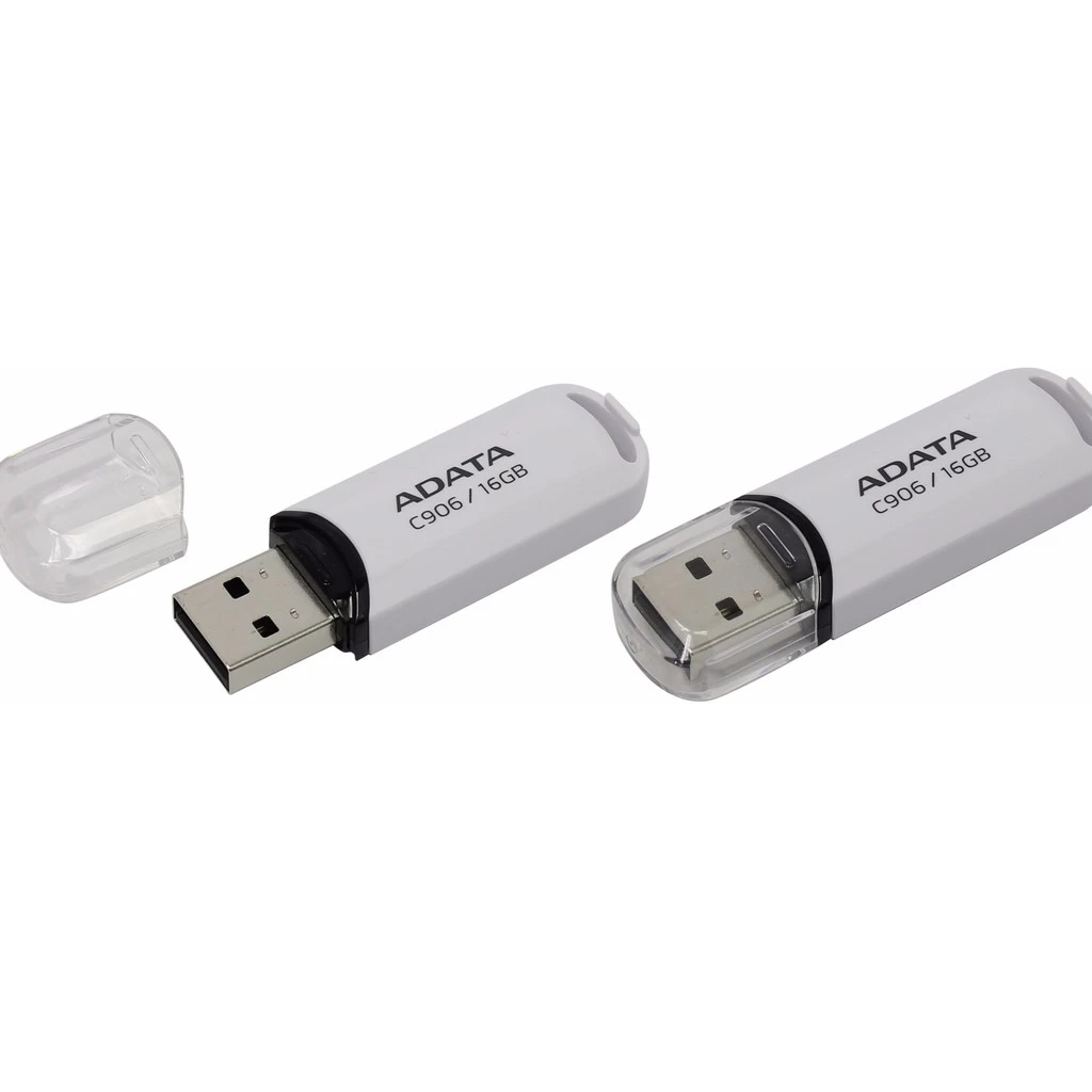 فلاشة ADATA C906 Mini USB 2.0 سعة 16 جيجابايت - بيضاء