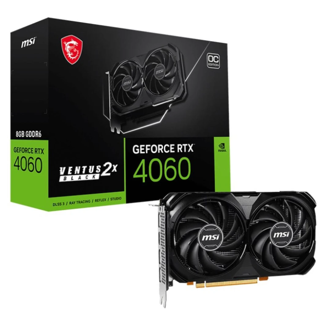 أداء MSI Stealth: بطاقة رسوميات GeForce RTX 4060 VENTUS 2X BLACK 8GB OC GDDR6
