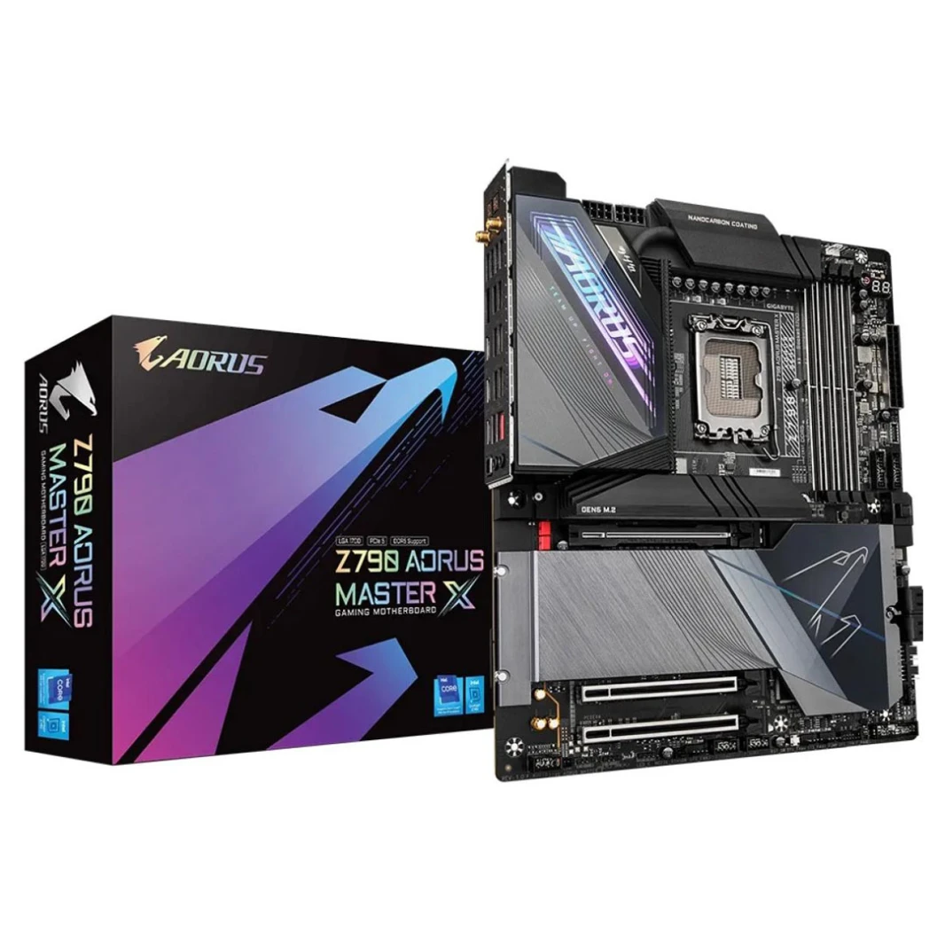GIGABYTE تكشف عن Z790 AORUS MASTER X (WiFi 7)، المزودة بمعالجات Intel من الجيل التالي من السلسلة 13th 12th، وLGA 1700، وDDR5، وPCIe 5.0، و5xM.2 - اللوحة الأم ATX Gaming