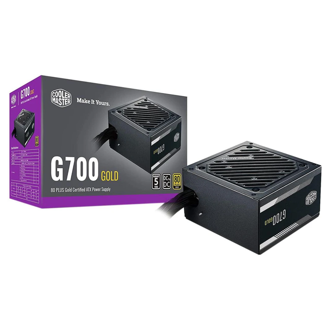 Cooler Master G700: مزود طاقة معتمد من Gold 80+ بقوة 700 وات مع مروحة HDB مقاس 120 مم (غير معيارية)