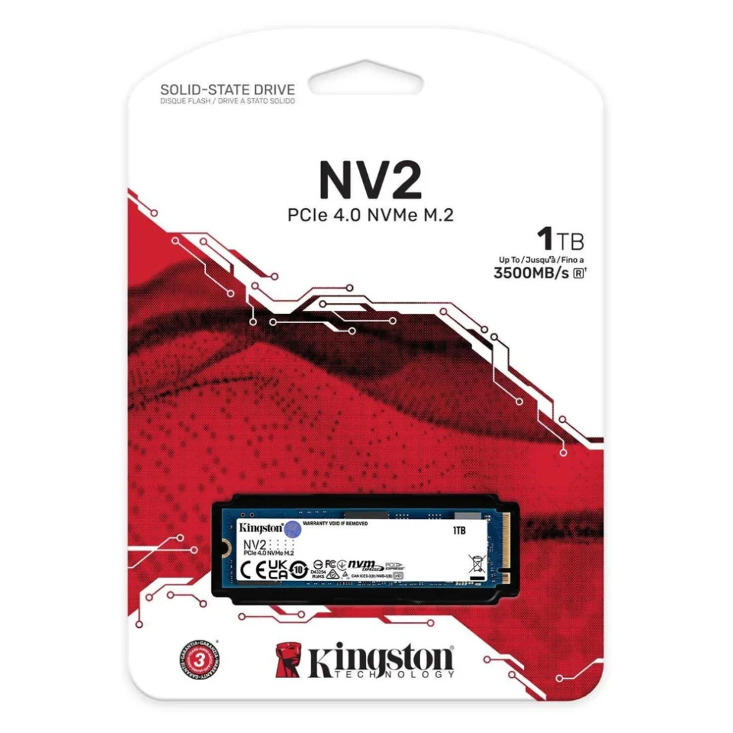 Kingston NV2 1TB: SSD فائق السرعة M.2 NVMe PCIe 4.0 | حتى 3500 ميجابايت/ثانية