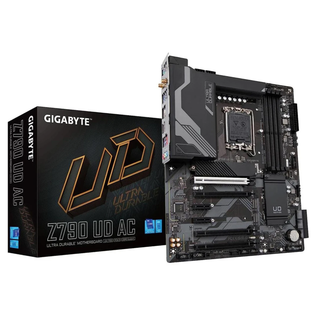 GIGABYTE Z790 UD AC WIFI: لوحة أم للألعاب بحجم ATX، سلسلة Intel 13th 12th، LGA 1700/DDR5/PCIe 5.0/3xM.2