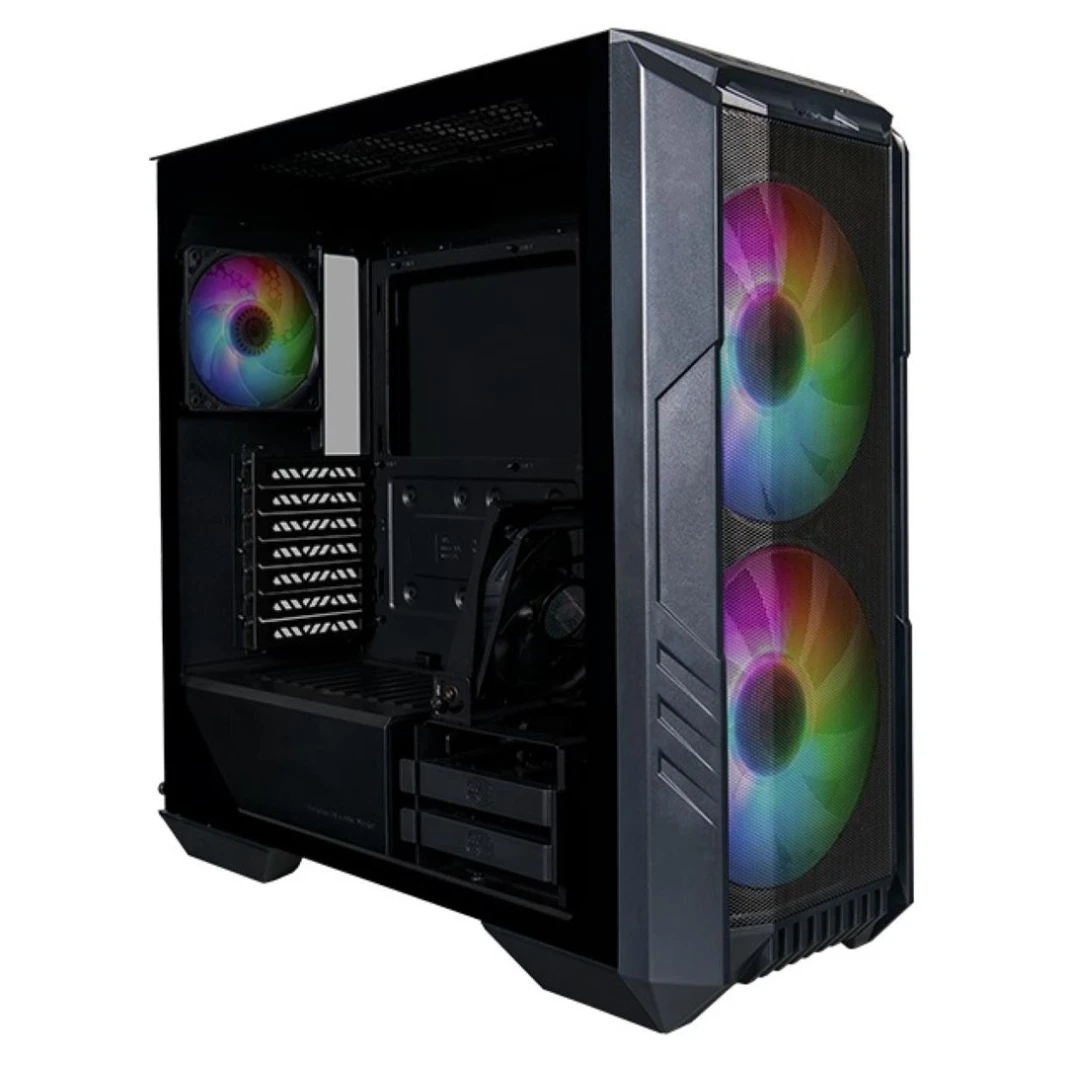 علبة ألعاب COOLER MASTER HAF 500 ARGB Mid Tower من الزجاج المقسّى - تجربة RGB مشعة