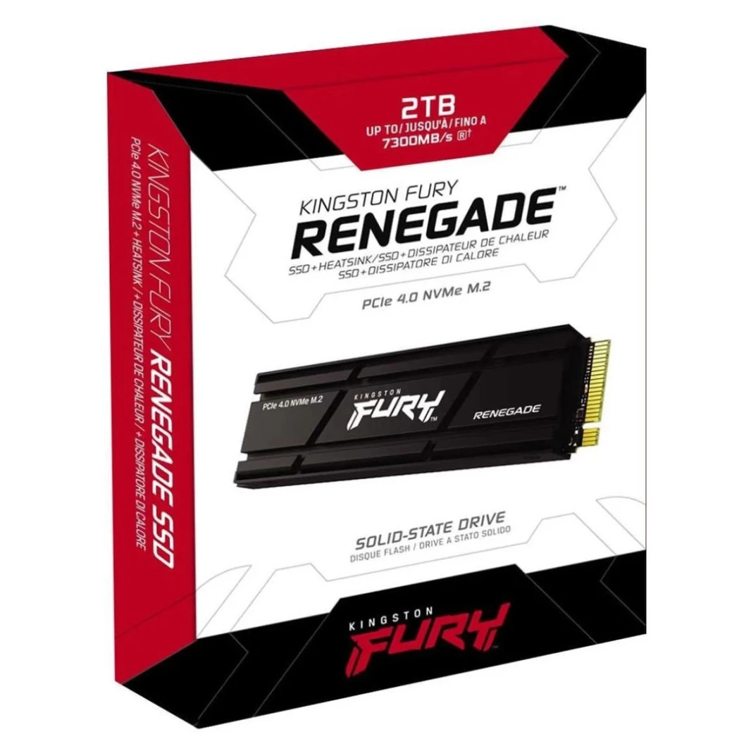 Kingston FURY Renegade 2TB: PCIe 4.0 NVMe M.2 SSD | حتى 7,300 ميجابايت/ثانية | جاهز لـ PS5