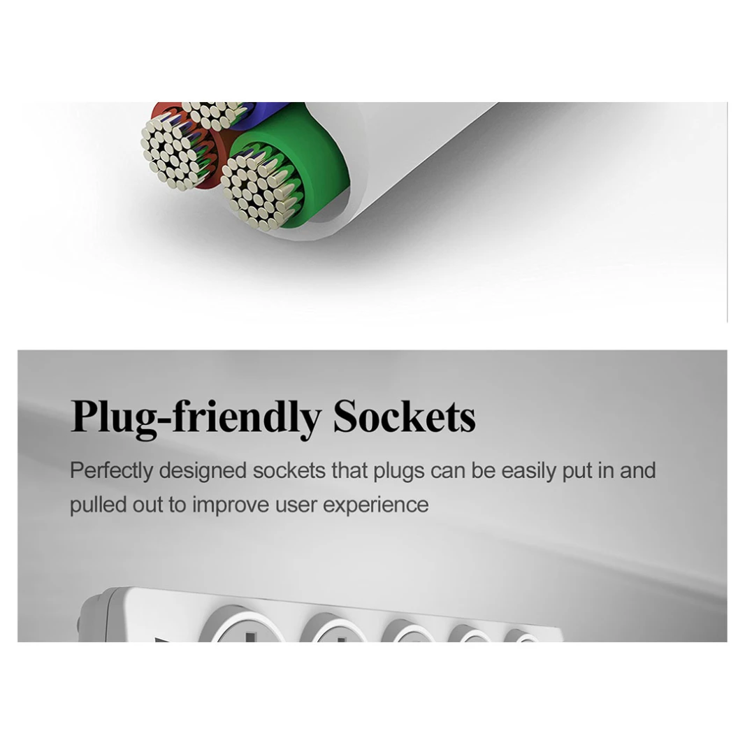 HuntKey Power Strip 5 Sokets 2 Meter (SZN501)