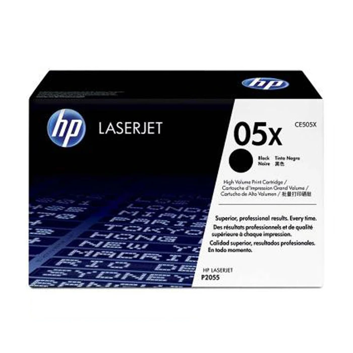 خرطوشة حبر HP 05X الأصلية عالية الإنتاجية باللون الأسود (CE505X)