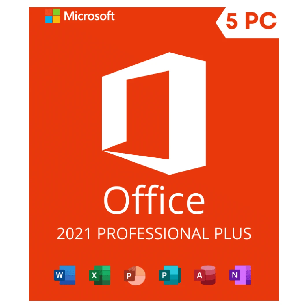 مفتاح تنشيط Microsoft Office 2021 Professional Plus الأصلي - ترخيص مدى الحياة لـ 5 أجهزة كمبيوتر | توصيل سريع في الأردن