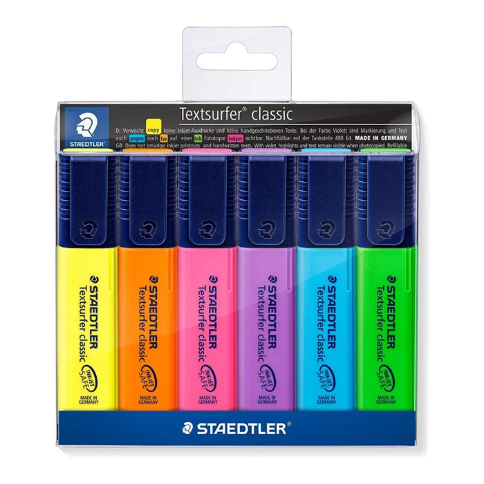 قلم Staedtler Textsurfer الكلاسيكي 364 (6 ألوان)