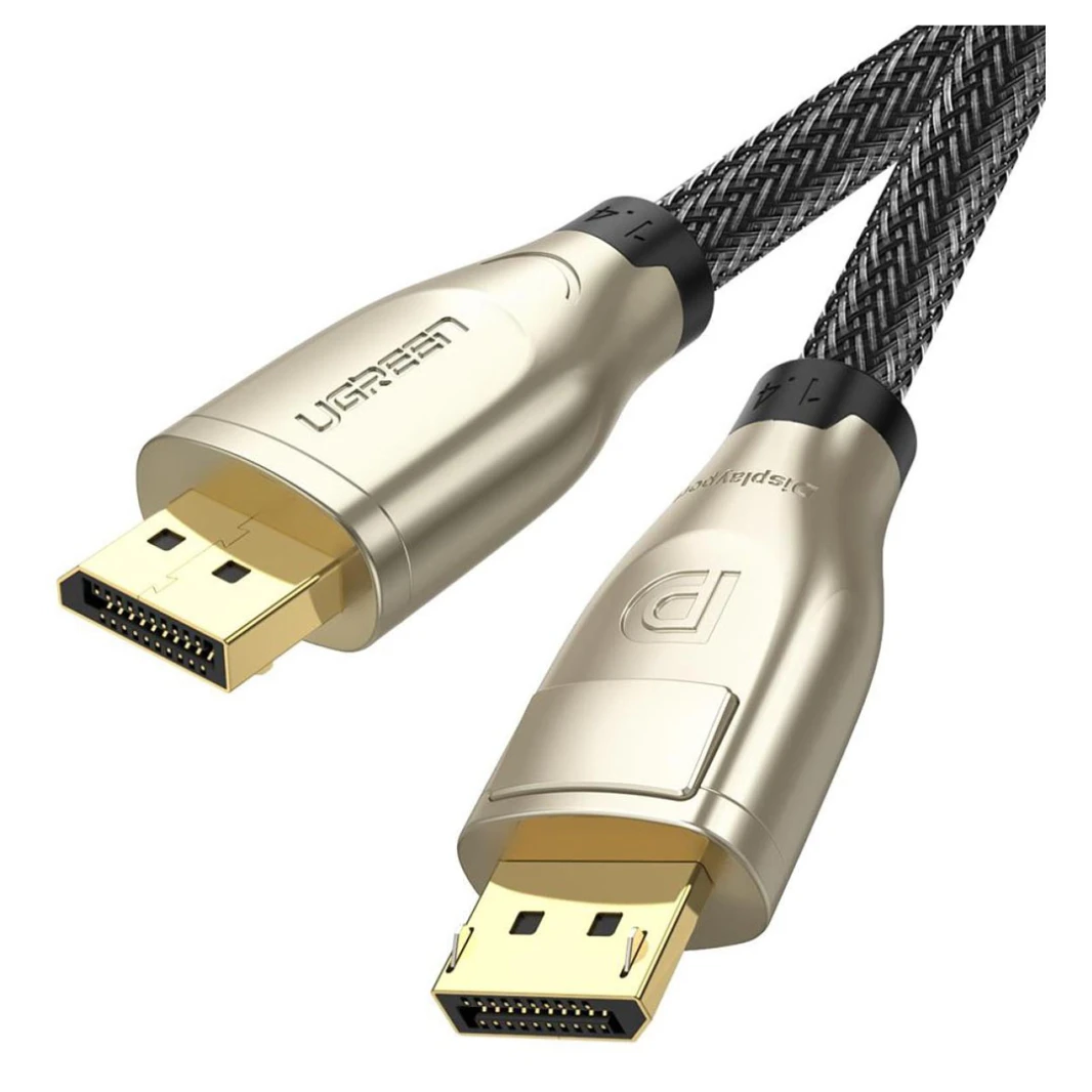 كابل DP112 8K DP ذكر إلى ذكر من UGREEN - 2 متر - كابل 8K DisplayPort ذكر إلى ذكر عالي الجودة لنقل فيديو فائق الجودة