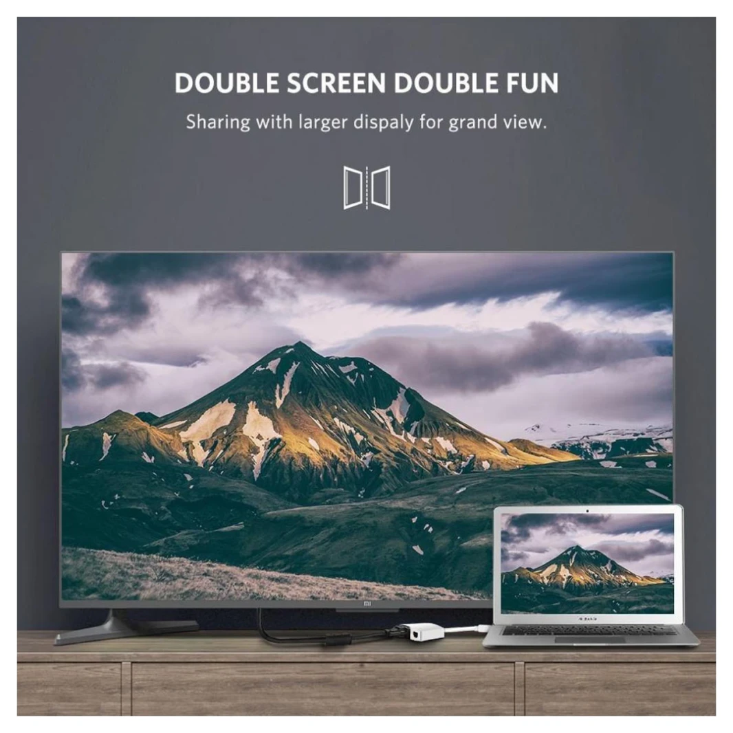 محول 2 في 1 Mini DP إلى HDMI VGA من UGREEN (MD115) - حلول عرض مبسطة