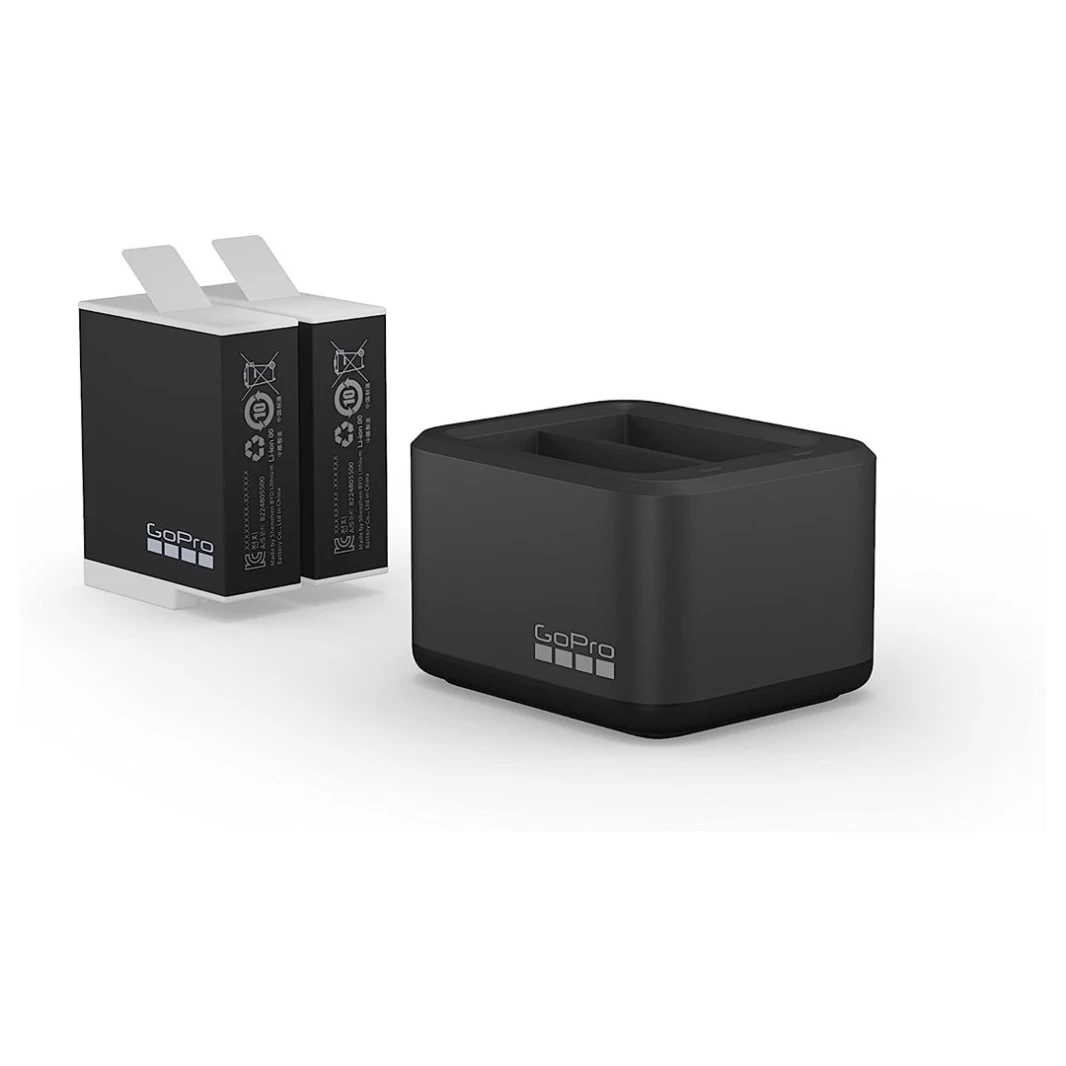 شاحن بطارية مزدوج من GoPro + بطاريتان Enduro