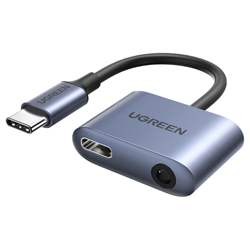 محول صوت USB-C إلى 3.5 مم من UGREEN مع مصدر طاقة (CM231) - حل صوت USB-C مع دعم الطاقة