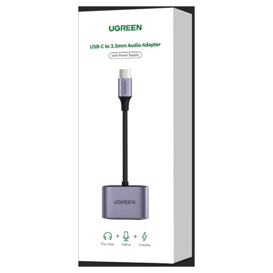 محول صوت USB-C إلى 3.5 مم من UGREEN مع مصدر طاقة (CM231) - حل صوت USB-C مع دعم الطاقة