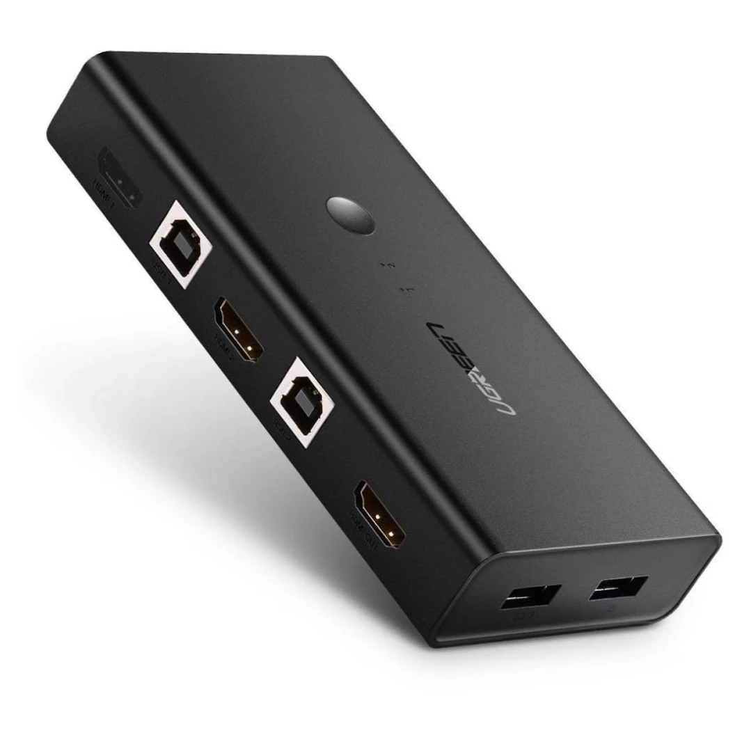 UGREEN CM200 2 In 1 Out KVM HDMI Switch Box: Enables switching between two HDMI input sources to one output display.