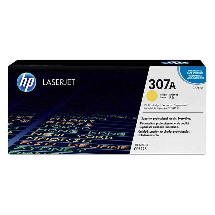 خرطوشة حبر HP 307A الأصلية باللون الأصفر (CE742A)