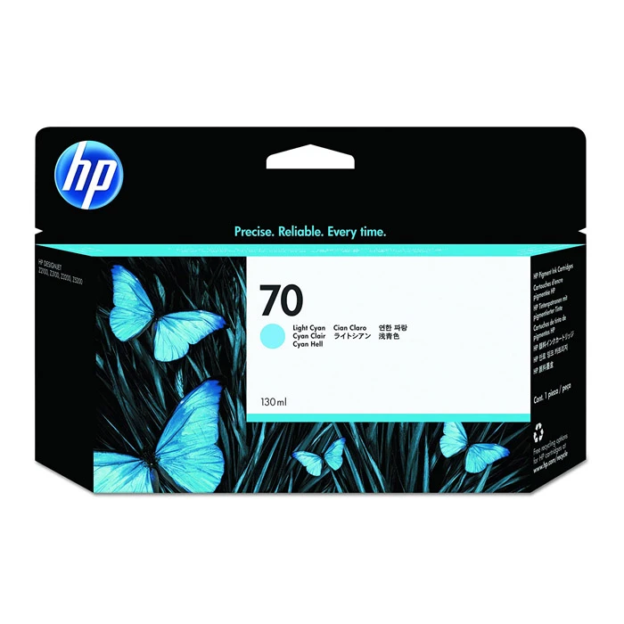 خرطوشة الحبر الأصلية HP 70 باللون السماوي الفاتح (C9390A) سعة 130 مل