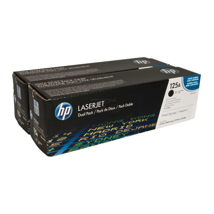 HP 125A Black Original Toner Cartridge (CB540AD) 2 Pack