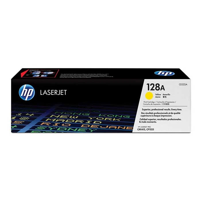 خرطوشة حبر HP 128A الأصلية باللون الأصفر (CE322A)