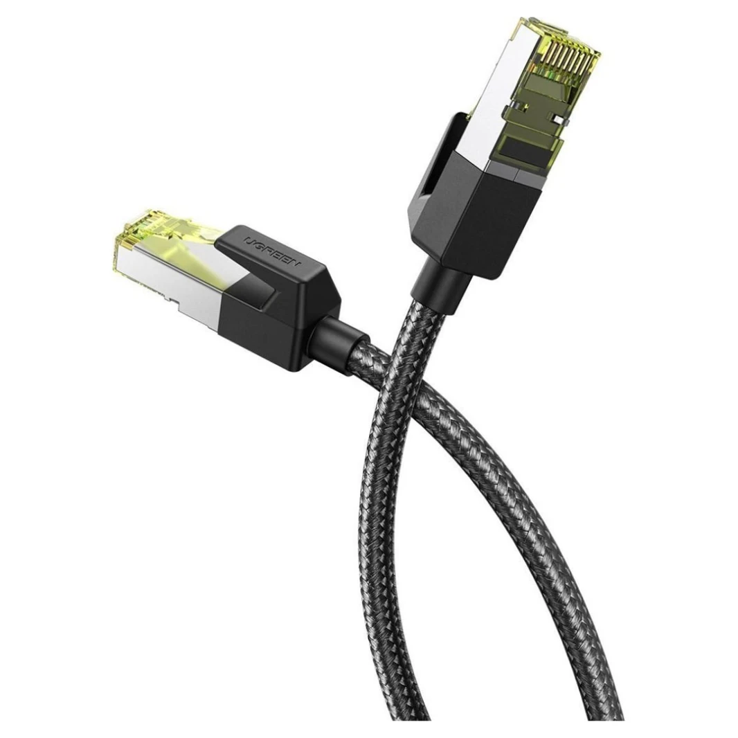 UGREEN NW150 Cat 7 Shielded Round Cable With Braided Modular RJ45 Ethernet - 15M - Extended - Length Cat 7 Shielded Ethernet Cable for Larger Spaces