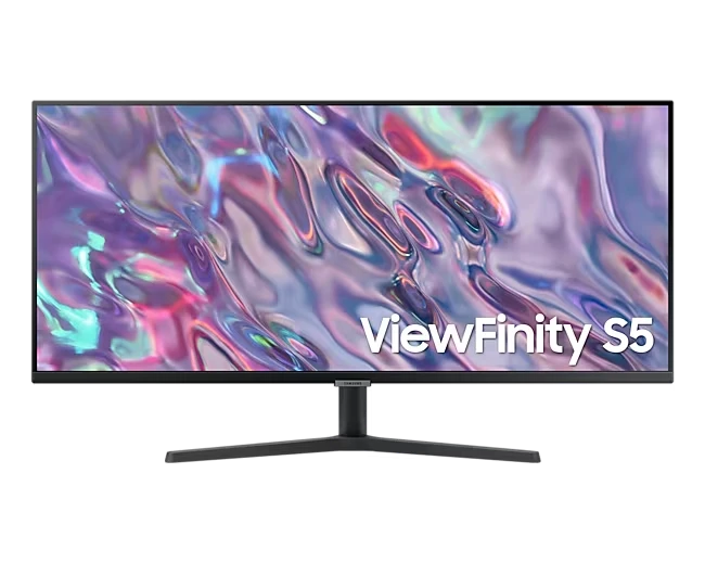 شاشة SAMSUNG ViewFinity S5 (C500) مقاس 34 بوصة UWQHD (3440 × 1440) مسطحة للأعمال بمعدل تحديث 100 هرتز