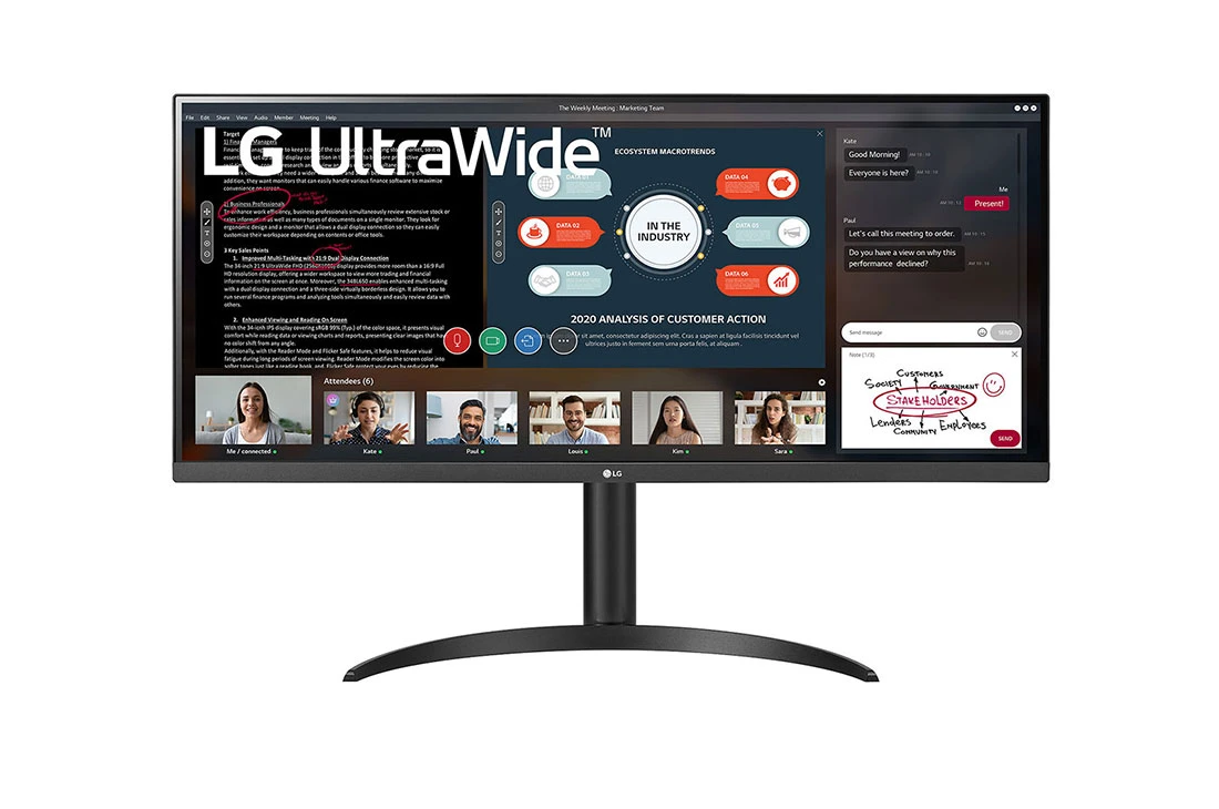 شاشة LG 34WP550-B Ultra Wide™ Full HD 21:9 مقاس 34 بوصة