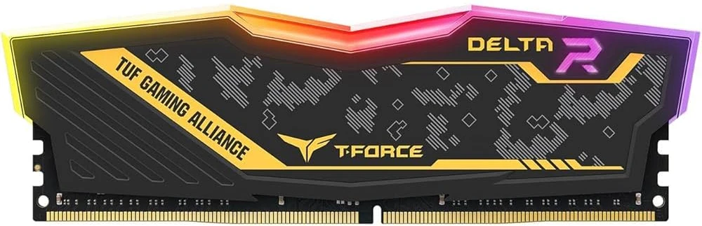 ذاكرة وصول عشوائي T-FORCE DELTA TUF Gaming Alliance RGB سعة 8 جيجابايت وتردد 3600 هرتز من TEAMGROUP