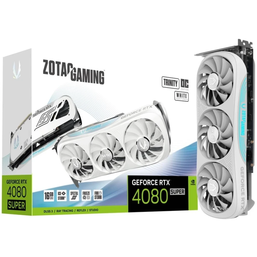 ZOTAC GAMING GeForce RTX 4080 SUPER Trinity OC White Edition 16GB GDDR6X - بطاقة رسوميات