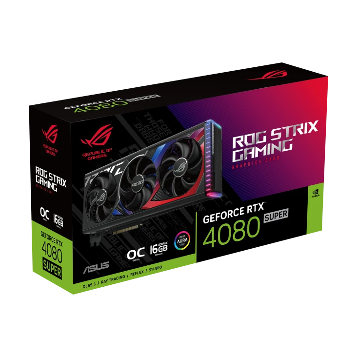 بطاقة الرسوميات ASUS ROG Strix GeForce RTX™ 4080 SUPER 16GB GDDR6X OC Edition